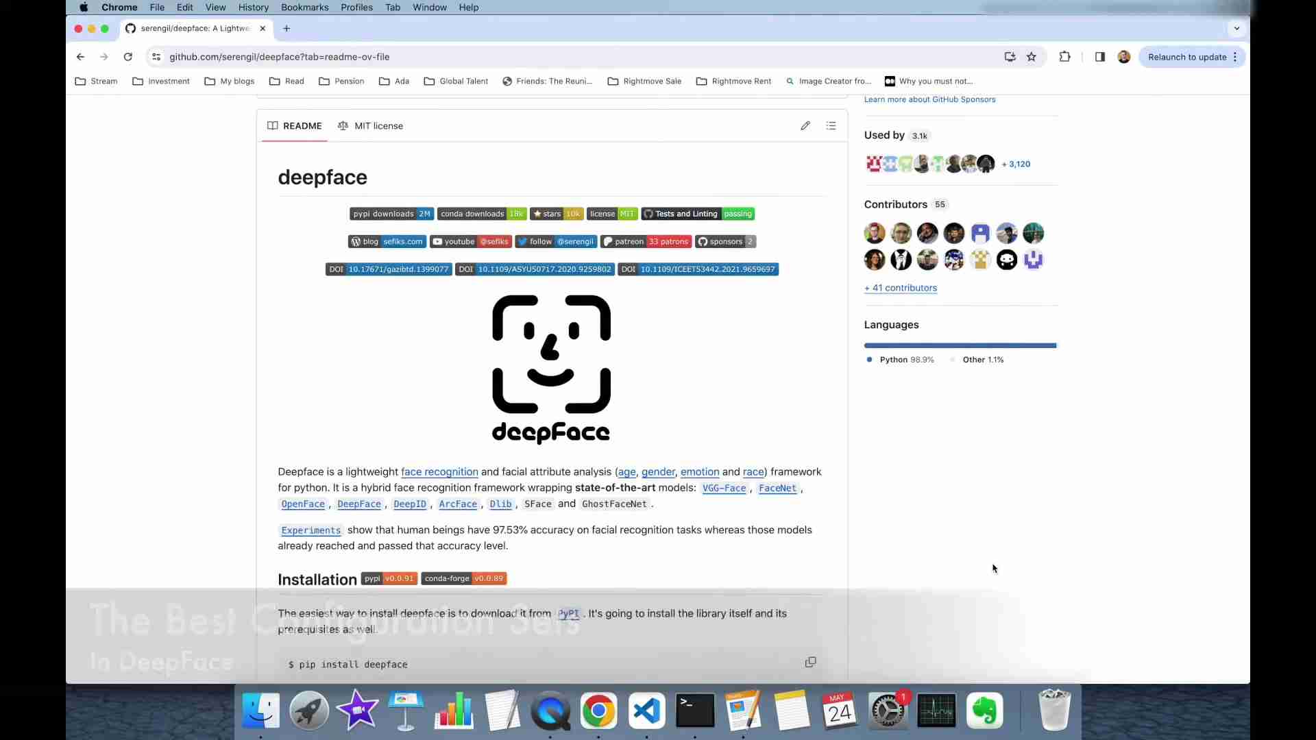DeepFace:配置、模型及人脸识别准确率终极指南