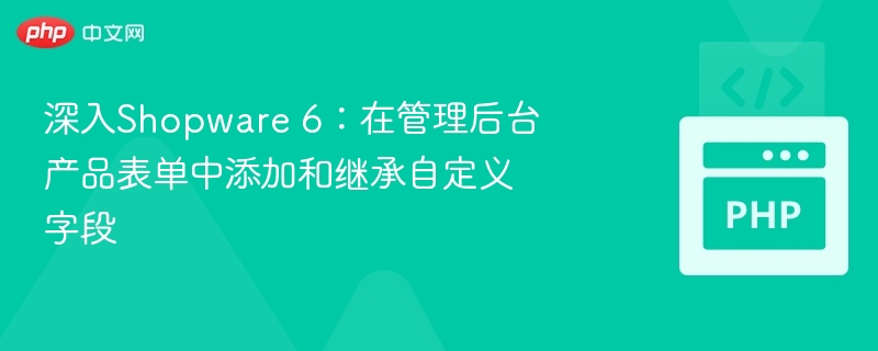 深入Shopware 6：在管理后台产品表单中添加和继承自定义字段
