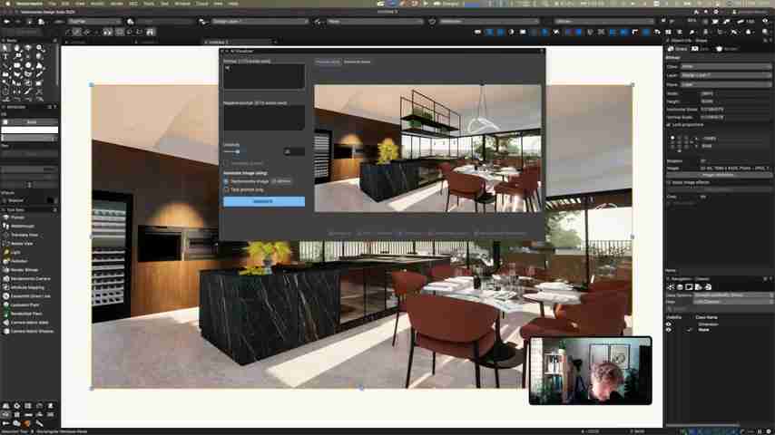 Vectorworks AI可视化工具提升设计草图效率