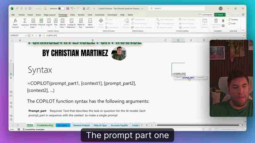 Excel Copilot公式终极指南:30+财务分析技巧