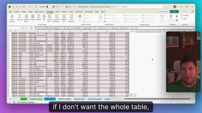 Excel Copilot公式终极指南:30+财务分析技巧