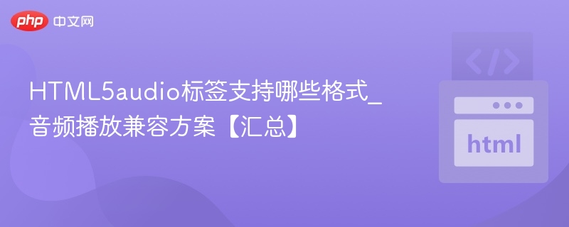 HTML5audio标签支持哪些格式_音频播放兼容方案【汇总】