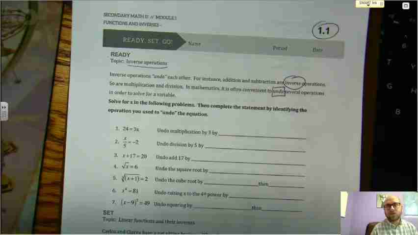 掌握反函数与线性函数:家庭作业1.1 详解