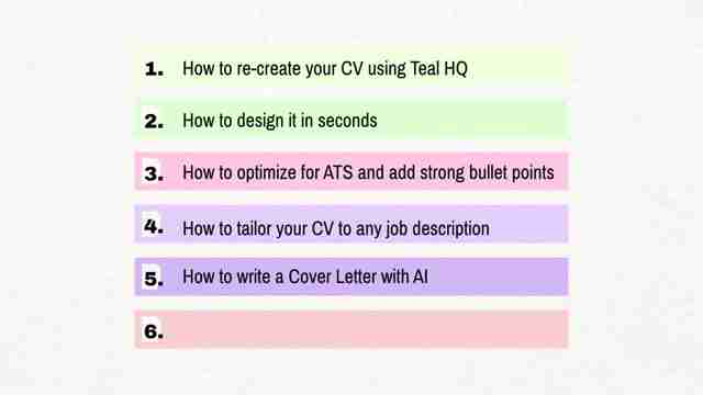 使用Teal HQ AI简历生成器，轻松打造完美简历