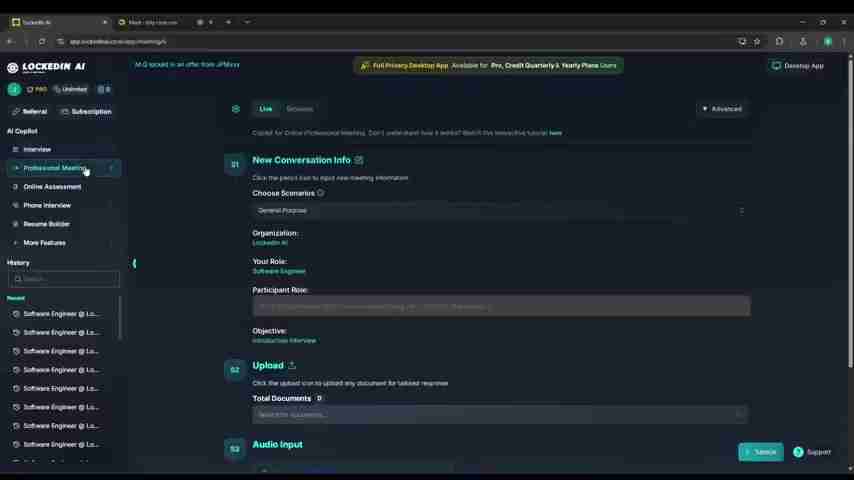 Lockedin AI教程：高效提升面试和职业技能