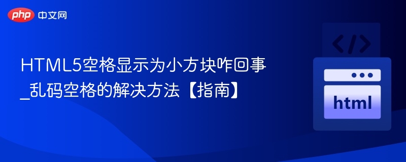 HTML5空格显示为小方块咋回事_乱码空格的解决方法【指南】