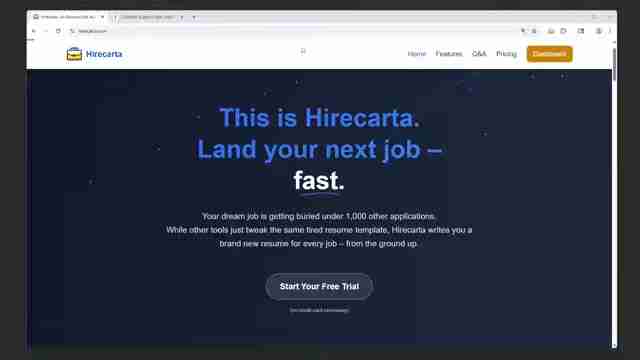 Hirecarta: AI驱动的免费求职工具，简历优化与职业发展