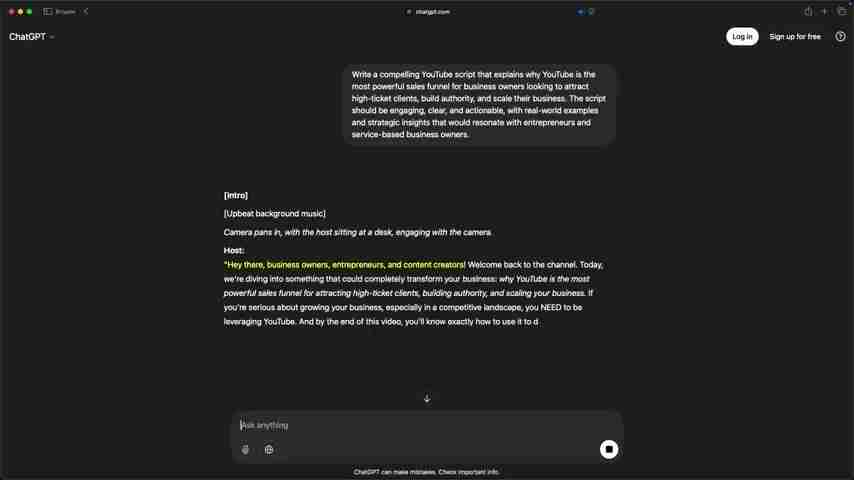 ChatGPT终极指南：定制GPT脚本，提升视频观看率