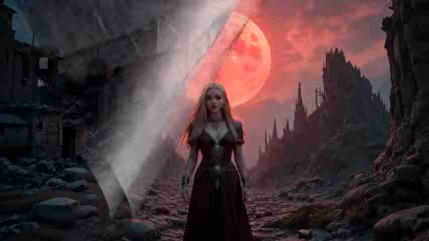 赤色太阳下的幻想世界：解锁视觉艺术的无限可能