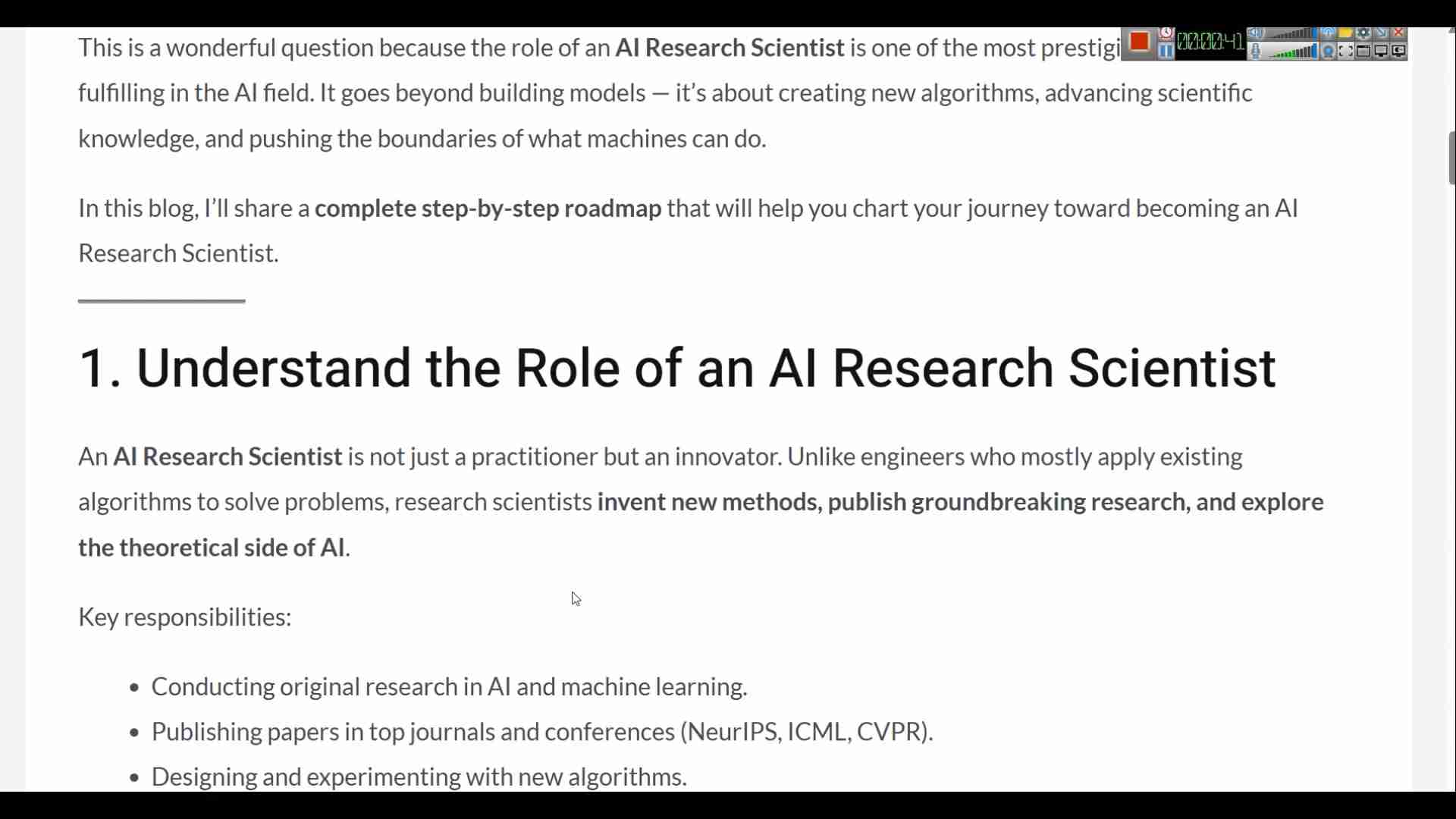 成为AI研究科学家的完整路线图