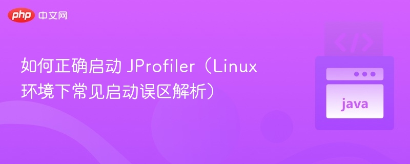 如何正确启动 JProfiler（Linux 环境下常见启动误区解析）
