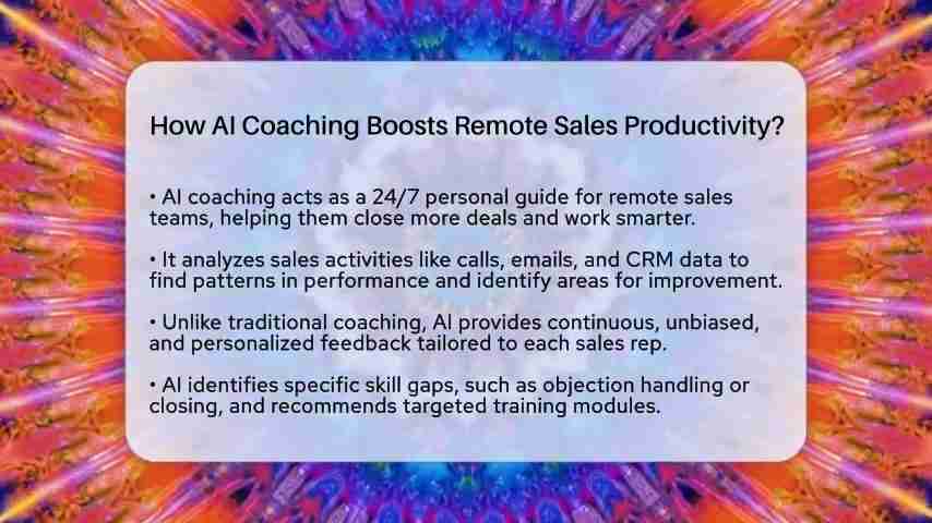 AI教练如何提高远程销售团队的效率？