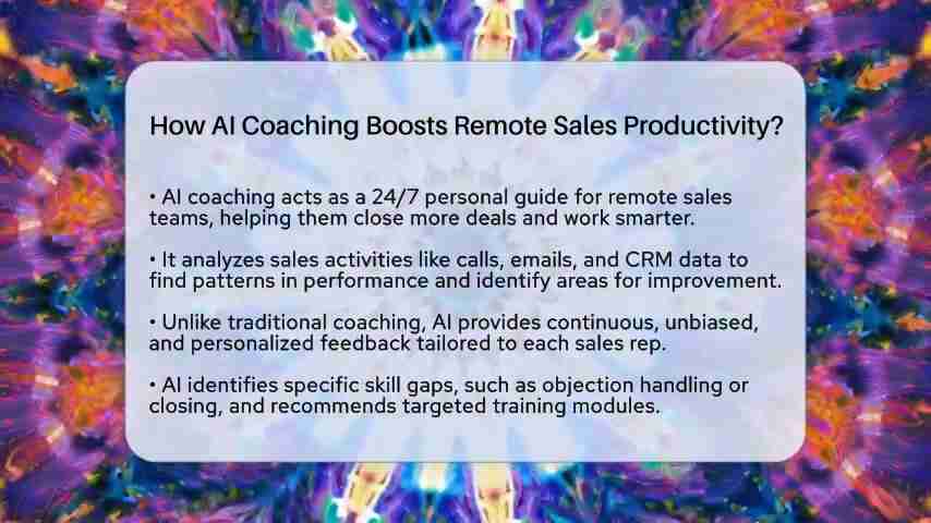 AI教练如何提高远程销售团队的效率？
