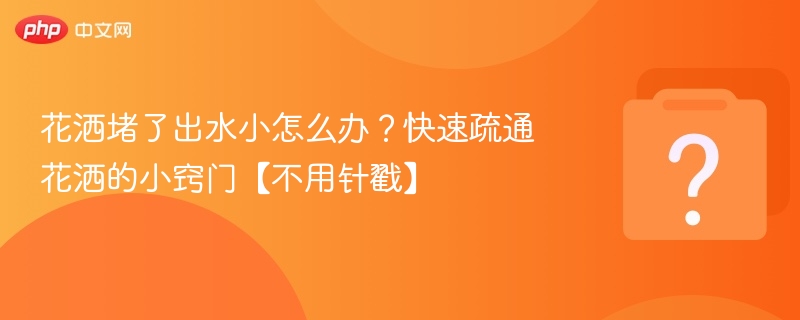 花洒堵了出水小怎么办？快速疏通花洒的小窍门【不用针戳】