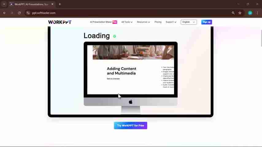 WorkPPT：AI驱动的PPT制作工具，快速提升演示效率