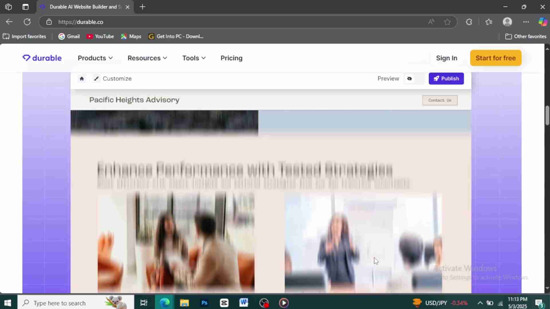 Durable AI网站构建器：无需编码，快速创建专业网站