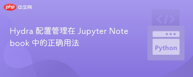 Hydra 配置管理在 Jupyter Notebook 中的正确用法
