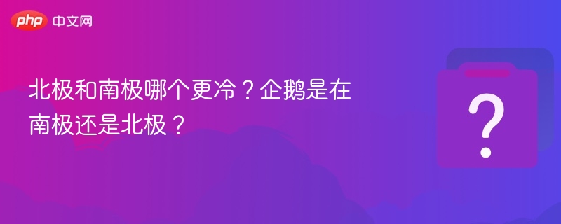 北极和南极哪个更冷？企鹅是在南极还是北极？