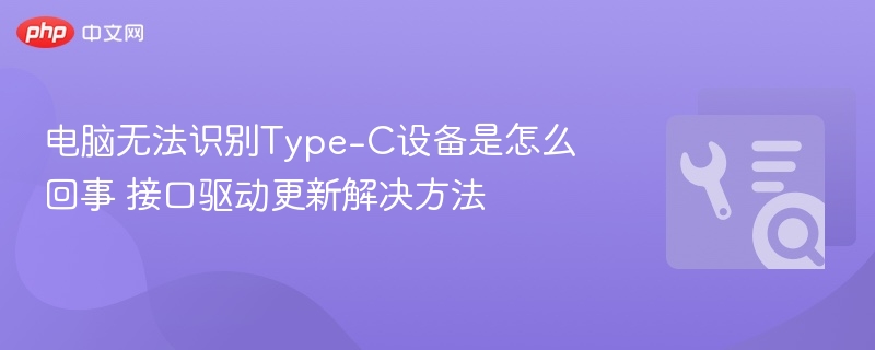 电脑无法识别Type-C设备是怎么回事 接口驱动更新解决方法