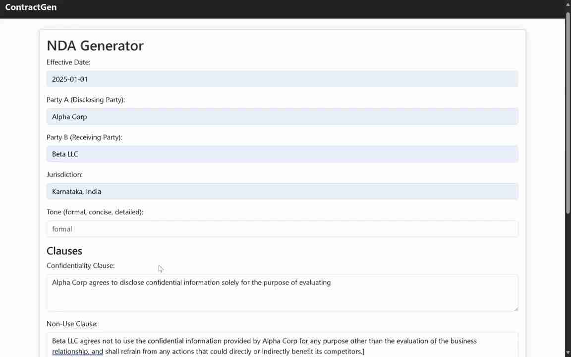 合同生成器ContractGen全方位指南：在线高效创建法律文件