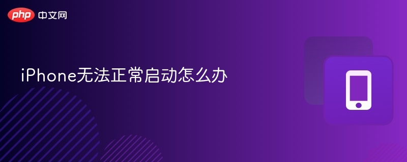 iPhone无法正常启动怎么办