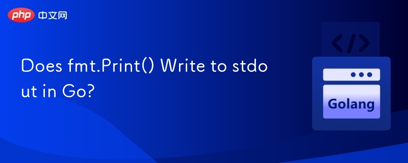 Does fmt.Print() Write to stdout in Go?
