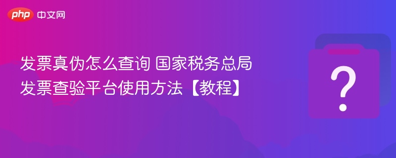 发票真伪怎么查询 国家税务总局发票查验平台使用方法【教程】