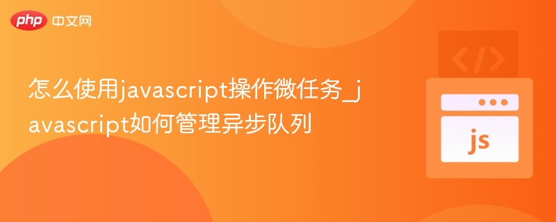 怎么使用javascript操作微任务_javascript如何管理异步队列
