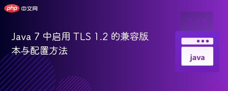 Java 7 中启用 TLS 1.2 的兼容版本与配置方法
