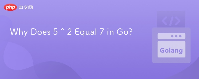 Why Does 5 ^ 2 Equal 7 in Go?
