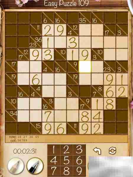 Real Kakuro新手攻略：Easy关卡