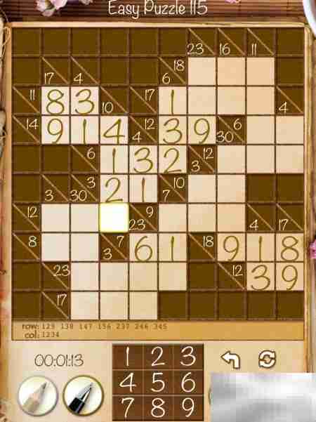 Real Kakuro新手攻略：Easy关卡