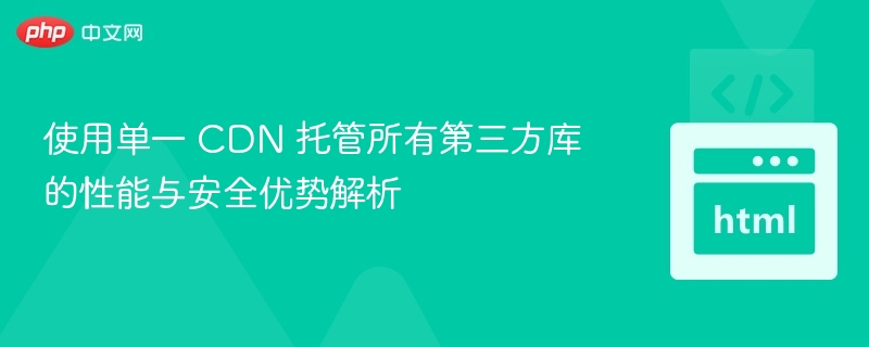 使用单一 CDN 托管所有第三方库的性能与安全优势解析
