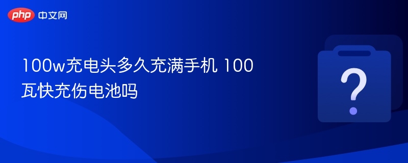 100w充电头多久充满手机 100瓦快充伤电池吗