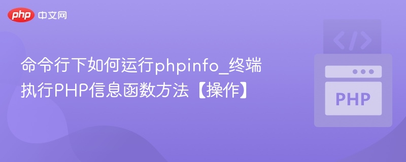 命令行下如何运行phpinfo_终端执行PHP信息函数方法【操作】