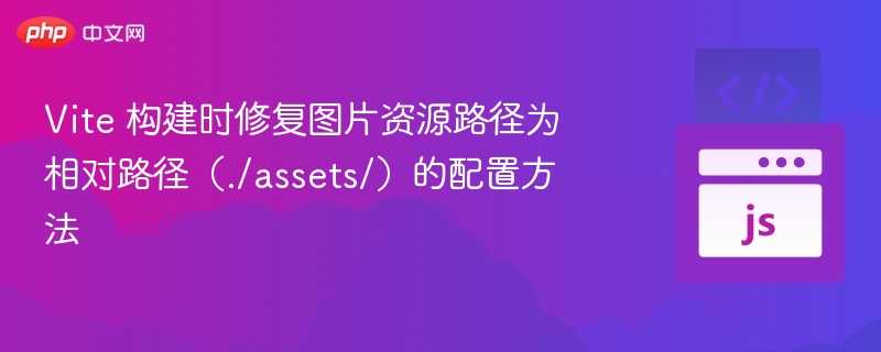 Vite 构建时修复图片资源路径为相对路径(./assets/)的配置方法