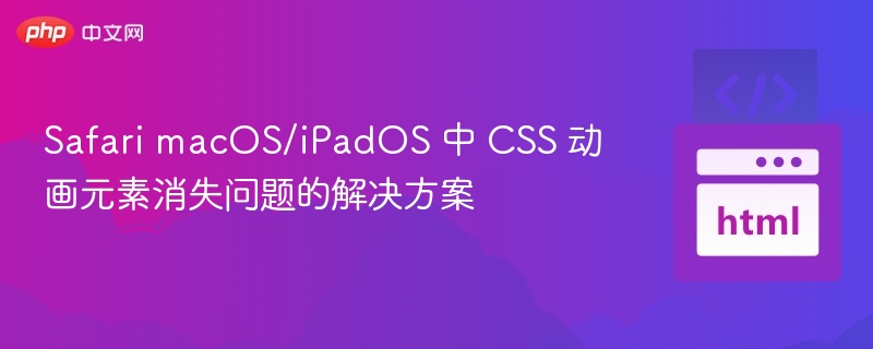 Safari macOS/iPadOS 中 CSS 动画元素消失问题的解决方案
