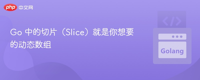 Go 中的切片(Slice)就是你想要的动态数组
