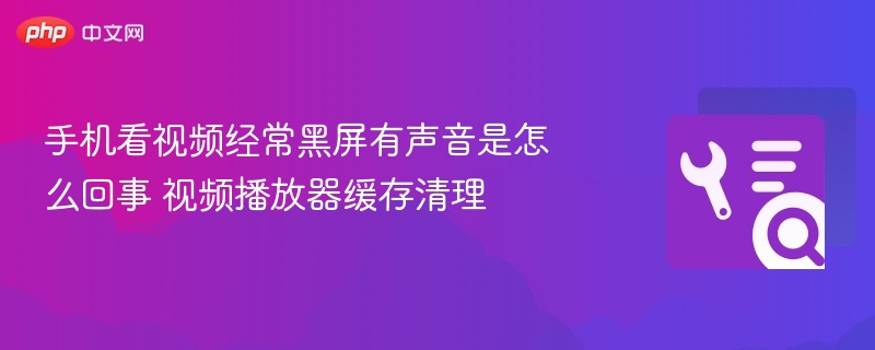 手机看视频经常黑屏有声音是怎么回事 视频播放器缓存清理