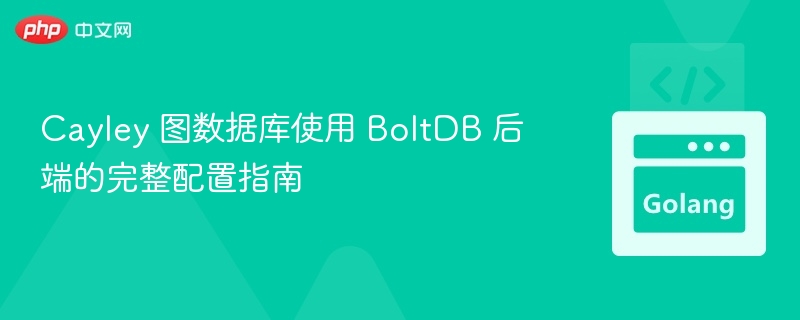 Cayley 图数据库使用 BoltDB 后端的完整配置指南

