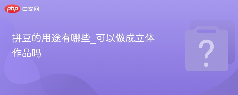 拼豆的用途有哪些_可以做成立体作品吗
