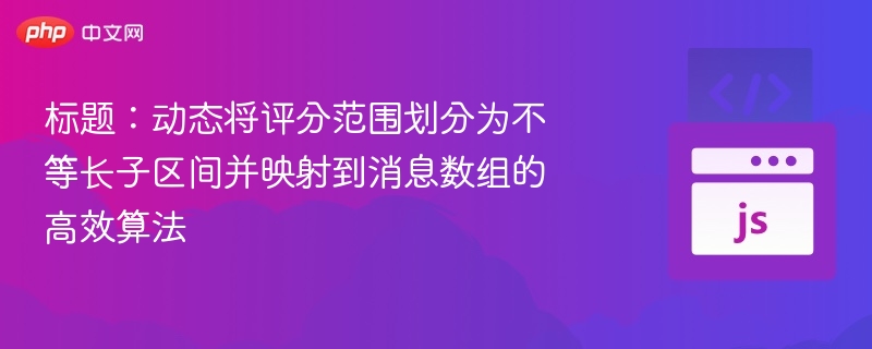 标题:动态将评分范围划分为不等长子区间并映射到消息数组的高效算法