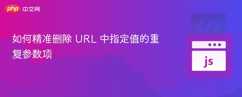 如何精准删除 URL 中指定值的重复参数项
