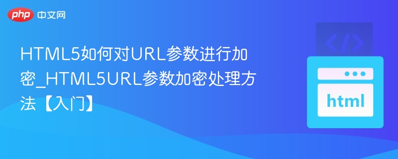 HTML5如何对URL参数进行加密_HTML5URL参数加密处理方法【入门】