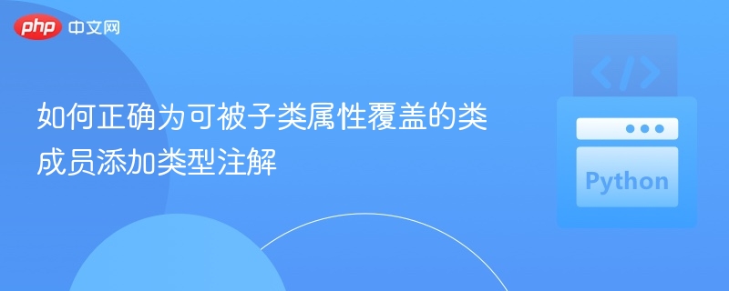 如何正确为可被子类属性覆盖的类成员添加类型注解
