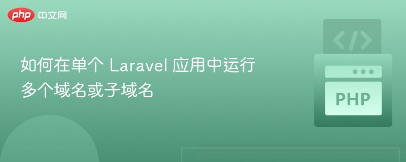 如何在单个 Laravel 应用中运行多个域名或子域名
