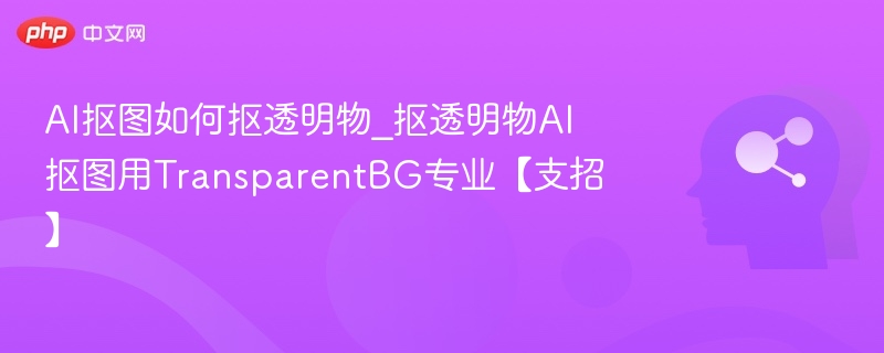 AI抠图如何抠透明物_抠透明物AI抠图用TransparentBG专业【支招】