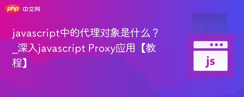 javascript中的代理对象是什么?_深入javascript Proxy应用【教程】