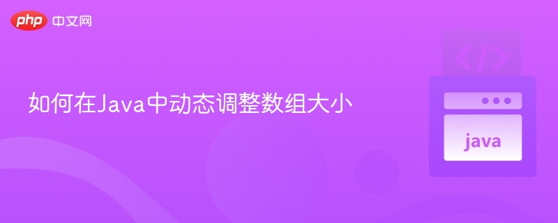 如何在Java中动态调整数组大小