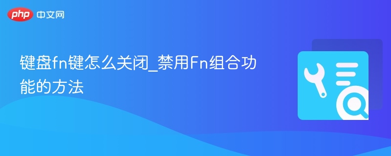 键盘fn键怎么关闭_禁用Fn组合功能的方法